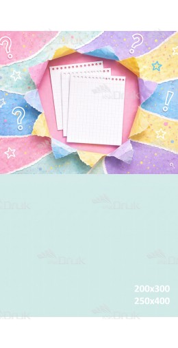 Tło fotograficzne „Pastelowa Kartka z Zeszytu – Back to School” | 3883
